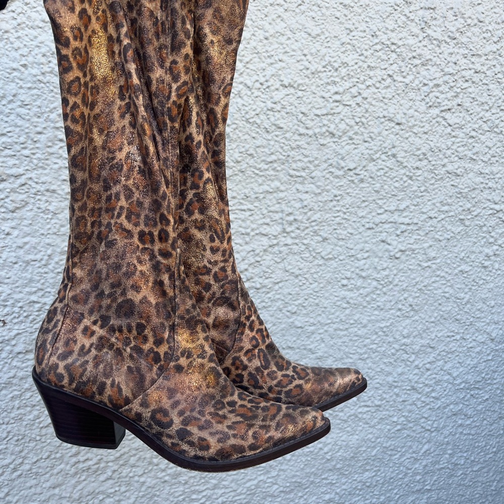 Donald J. Pliner leopard Heeled Boots with Animal Print